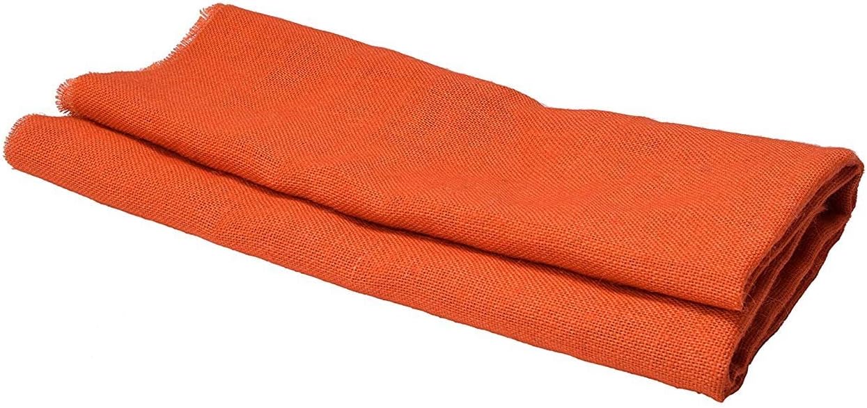 JUTE N FABRICS, Laminated Tangy Orange Color Jute Fabric, 48 INCH Width ONE MTR Packing, Used for Making Jute Bags, Art & Craft,Home DECORE, Matting