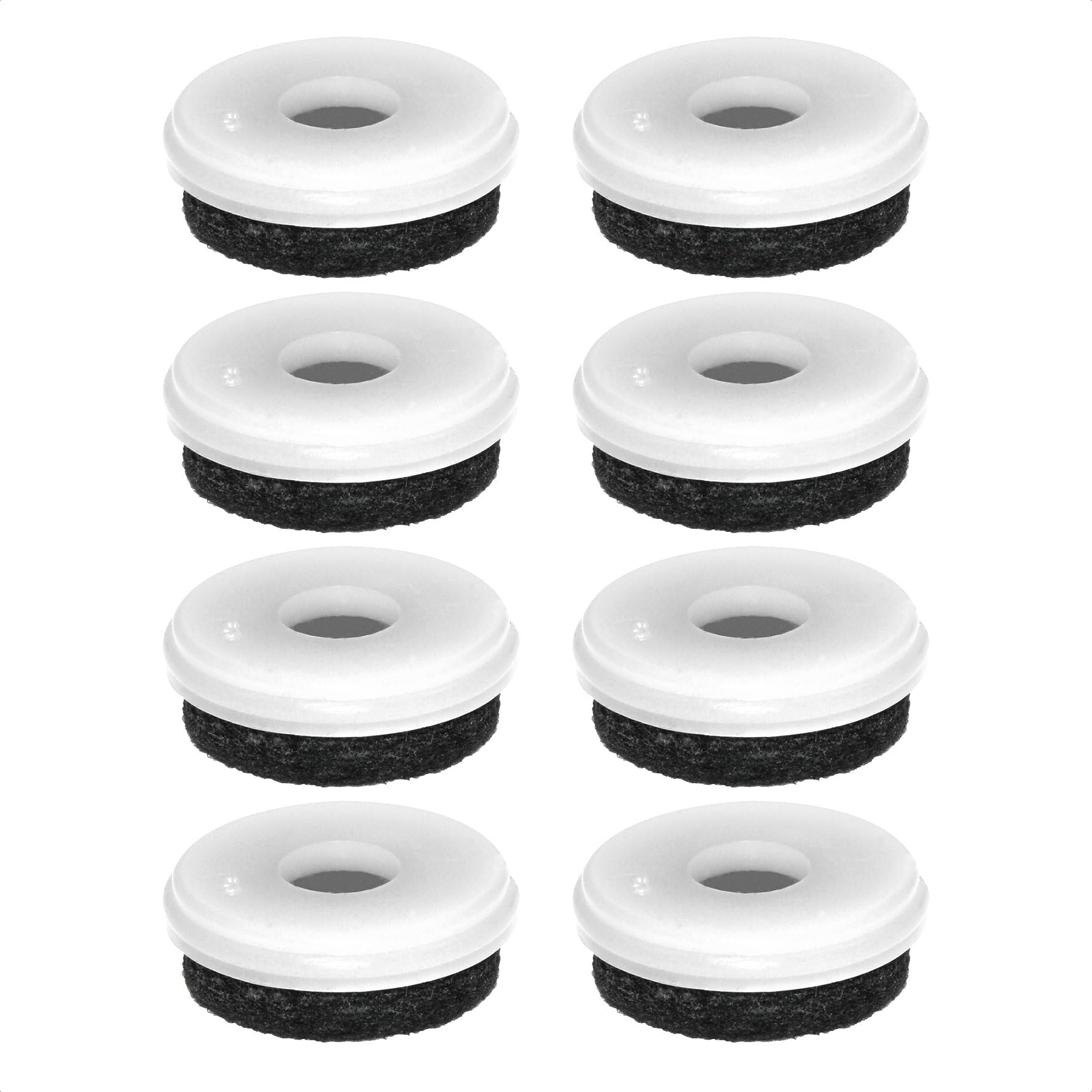 WAGNER QuickClick® Felt glides furniture glides chair glides replacement I 8pcs. set replacement glides exchangeable - felt robust NATURAL - Ø 25 mm - for base Ø 25 mm - Made in Germany - 15802800