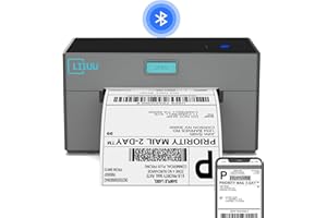 LIIUU Bluetooth Thermal Shipping Label Printer, 4x6 Label Printer for Shipping Packages, Support iOS, iPhone, iPad, Android, Mac and Windows, Widely Used for Amazon, Ebay, Shopify, Etsy, USPS,UPS