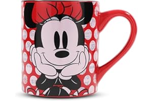Silver Buffalo Disney Minnie Mouse Rock the Dots Ceramic Mug, 14 Ounces