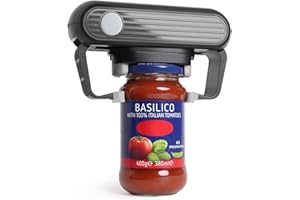 Electric Jar Opener for Arthritis Hands, Automatic One Touch Glass Jar Opener for Seniors, Battery Powered Jar Opener for Wea