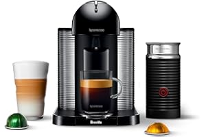 Nespresso Vertuo Coffee and Espresso Maker by Breville, Matte Black with Aeroccino Milk Frother