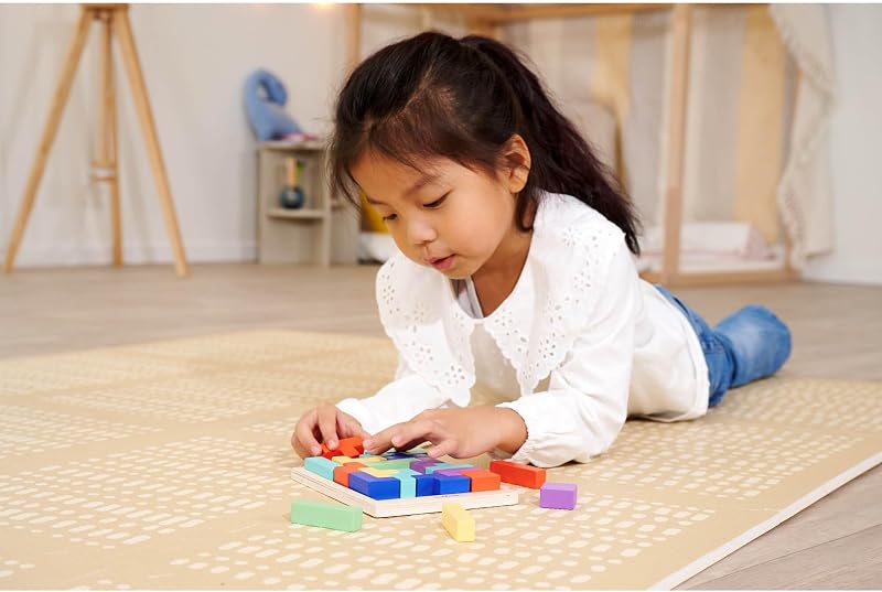 – Games – Juego de moldes con Marco de Madera, 30 Piedras Formas para clasificar, tamaño Incluyendo Marco 13,5 x 17 cm, Madera de Abedul, a Partir de 3 años