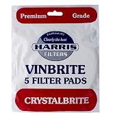 HARRIS Crystalbrite Filter Pads 5-pack, Use with Vinbrite MK3 Filter Kit