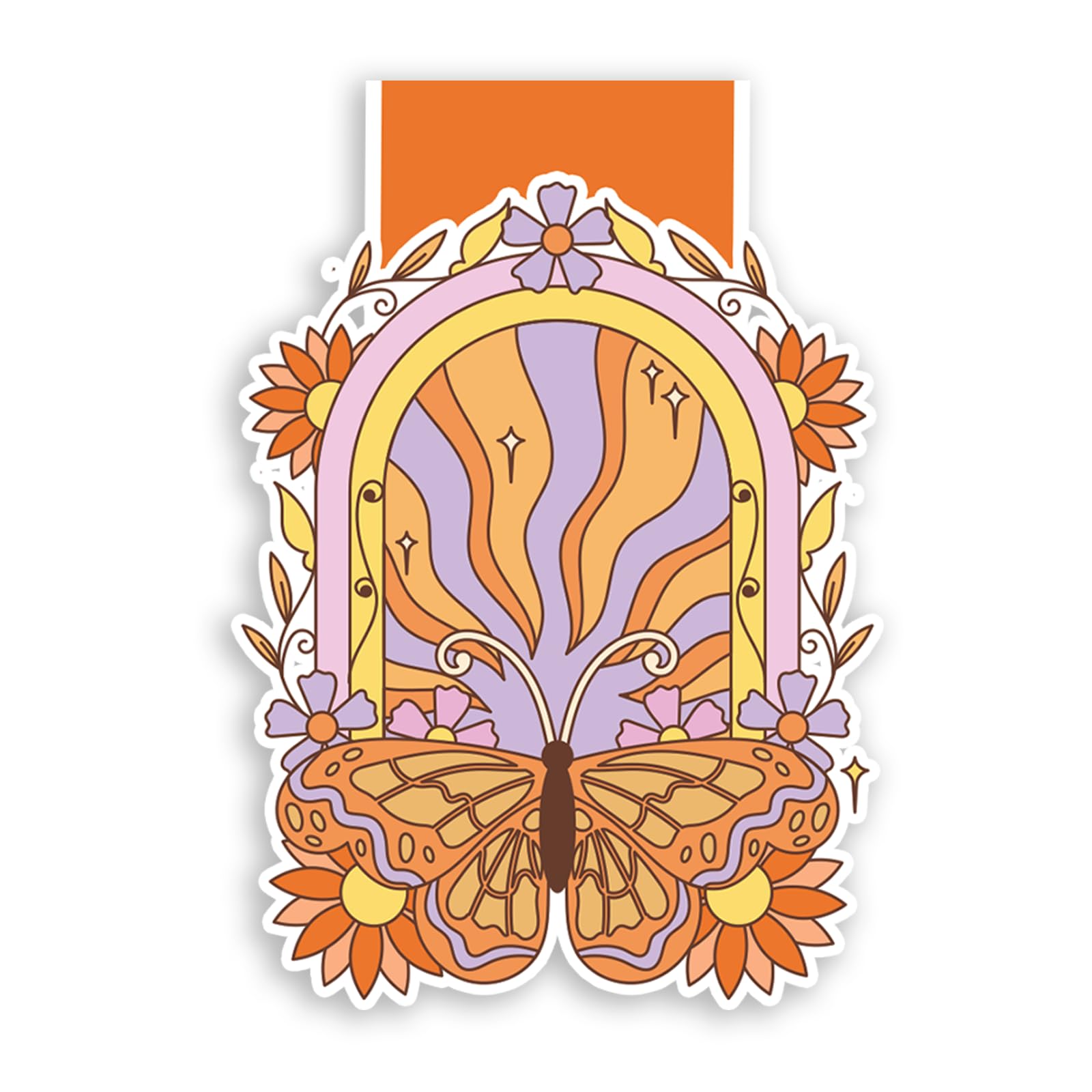 Photo 1 of (2Pcs) Retro Butterfly Magnetic Bookmark Book Page Markers Gift for Reading Lover Nerd Book Addict Bookish Reader Student Teacher Office Stationery - Size 3"x2" When Folded