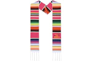 Zzbakress Mexican Embroidery Graduation Stole Class of 2024, Hispanic Stole Graduate Looking for a Soft Graduation Stole