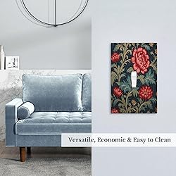 Tewujay Red Floral with Green Blue Leafy 1 Gang