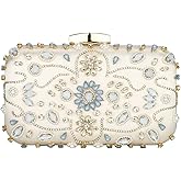 Tanpell Womens Crystal Beaded Evening Bag Wedding Clutch Purse
