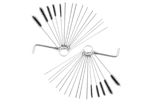 TEMI Set of 2 Carburetor cleaner tools kit Jet Cleaning Brushes Jet Pipe Cleaning Needles Carb Jet Dirt Cleaner kit 10 Brushes 20 Needles and 2 Throttle Wrench