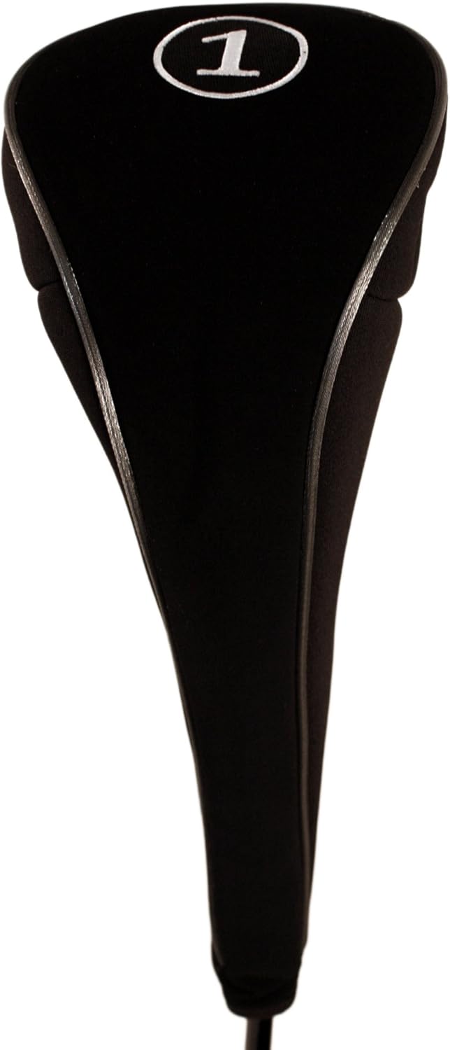 Black Golf Zipper Head Covers Driver 1 3 5 Fairway Woods Headcovers Metal Neoprene Traditional Plain Protective Covers Fits All Fairway Clubs and Drivers up to 460cc : Sports & Outdoors
