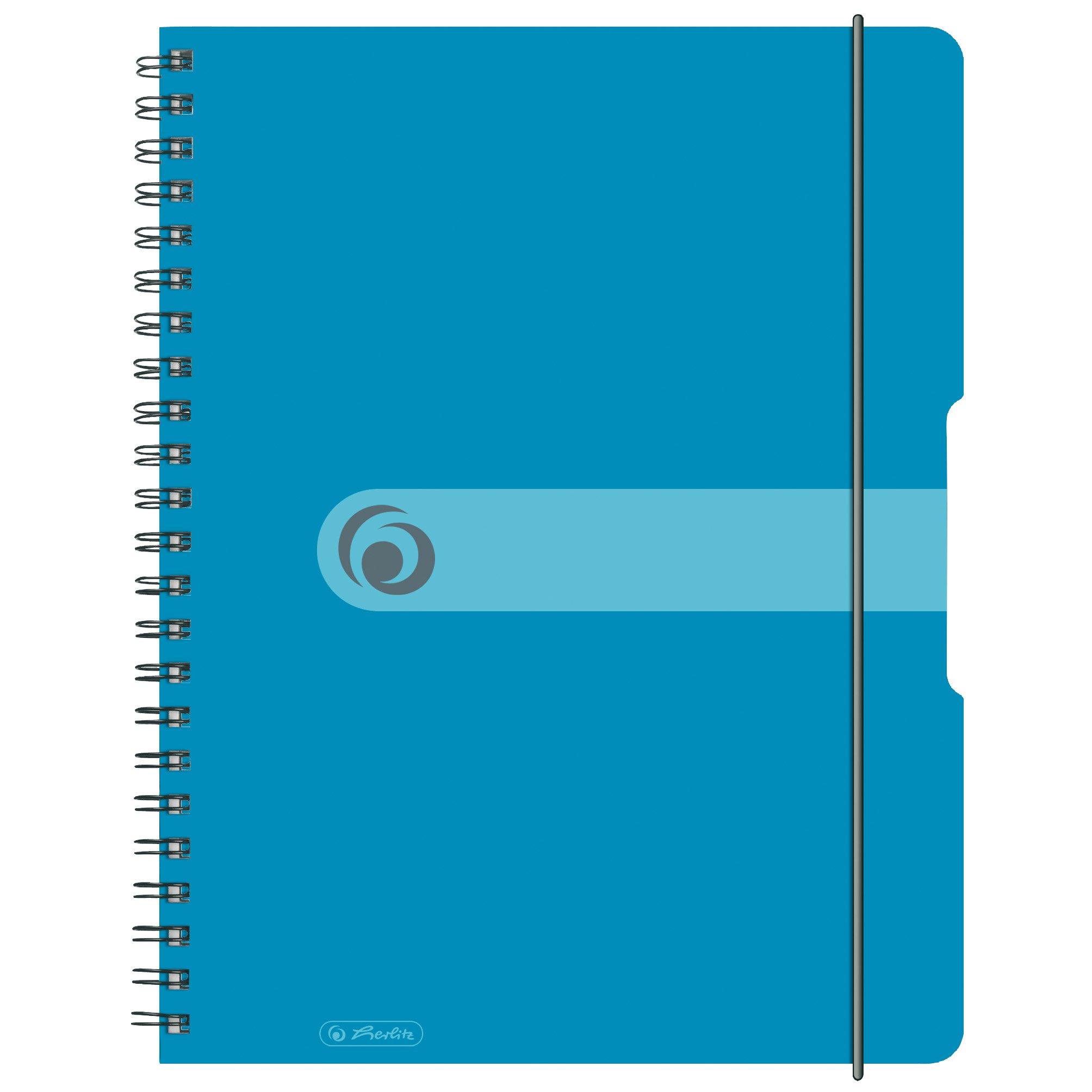 Herlitz A4 To Go Spiral Pad - Tranparent Blue (80 sheets)