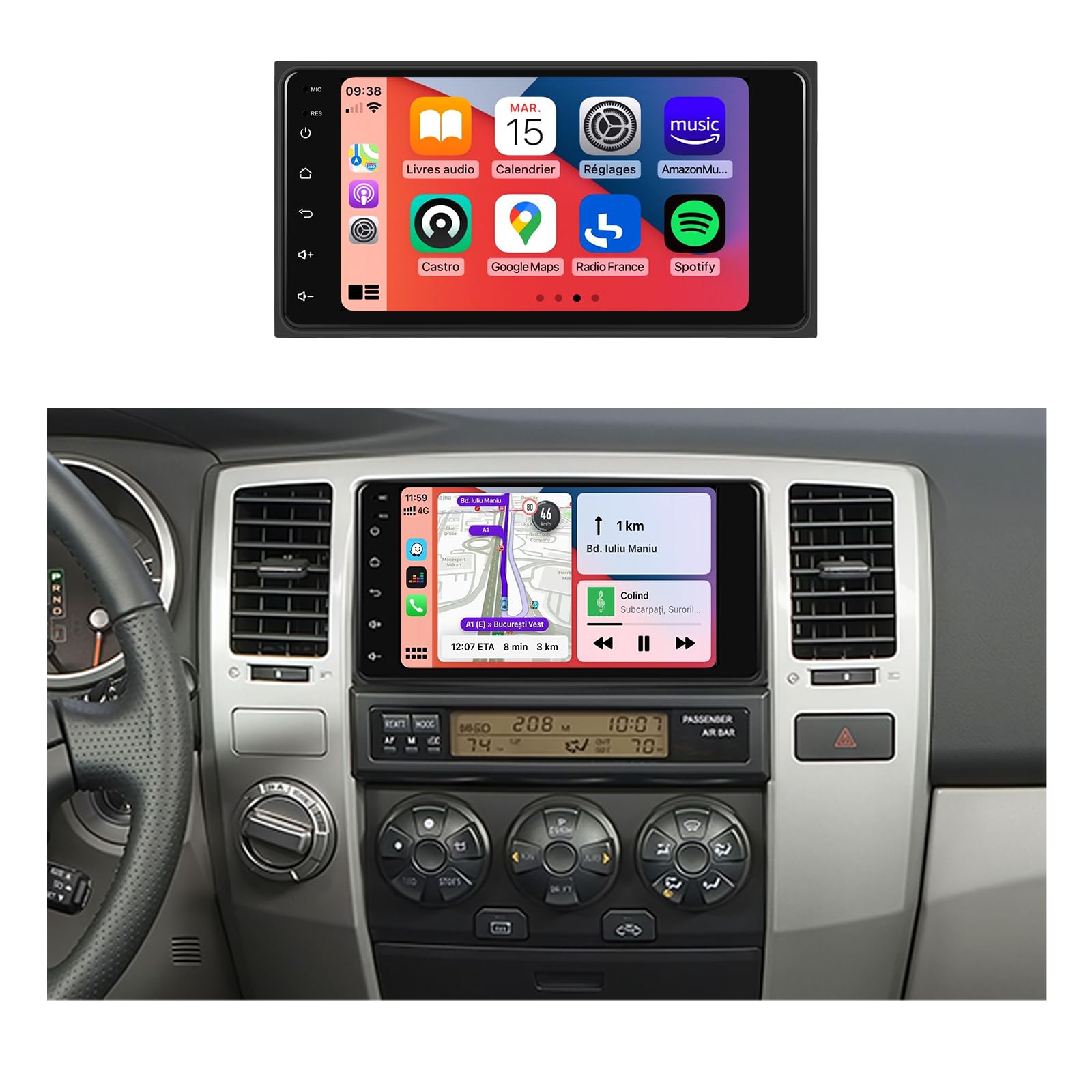Photo 1 of 2G+64G Radio for Toyota 4Runner 2003-2009,for Tundra 2003-2006,for Sequoia 2003-2007 Car Stereo,Wireless CarPlay Android Auto,DSP EQ,7‘’ HD IPS Touchscreen, 26UIs GPS Bluetooth Bakcup Camera