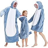 BRAFFWNE Wearable Blanket Hoodie, Oversized Blanket Hooded, Coverage with Easy Movement, Warm and Cozy Flannel, Gift for Kids