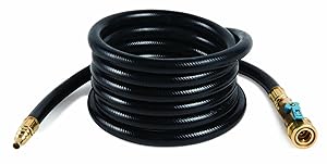 Camco 10ft Heavy Duty Quick-Connect RV Propane Hose, Connects RV Propane Supply with Olympian 5100, 5500 and Other Low Pressure Grills(57282)