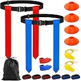 CHERAINTI Flag Football Belts, 14 Player Adjustable Extended Flag Football Set with Flags for Youth Adults and Kids Training