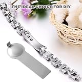MEKEET 2 Pcs Stainless Steel Italian Name Bracelet Tool for Adding Removing view 4
