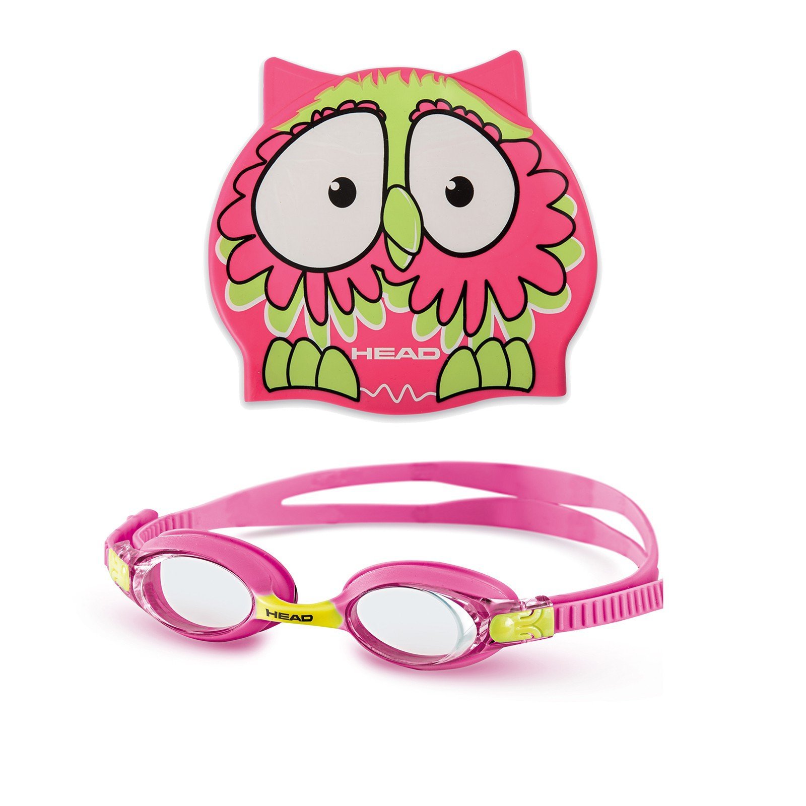 Head Set Meteor Character Unisex Diving Goggles Lime/Pink