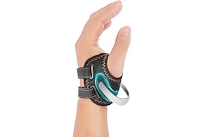 FORTEMOTUS Thumb Brace Left Hand - CMC Thumb Arthritis Support Comfortable Nylon Brace with Thumb Splint for Mild CMC Joint Pain Relief for Osteoarthritis, Tendonitis, Unisex, Black, Medium