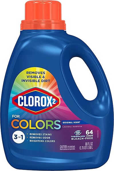 CLOROX 2 FOR COLORS – STAIN REMOVER AND COLOR BRIGHTENER, 88 OUNCES (PACKAGING MAY VARY)