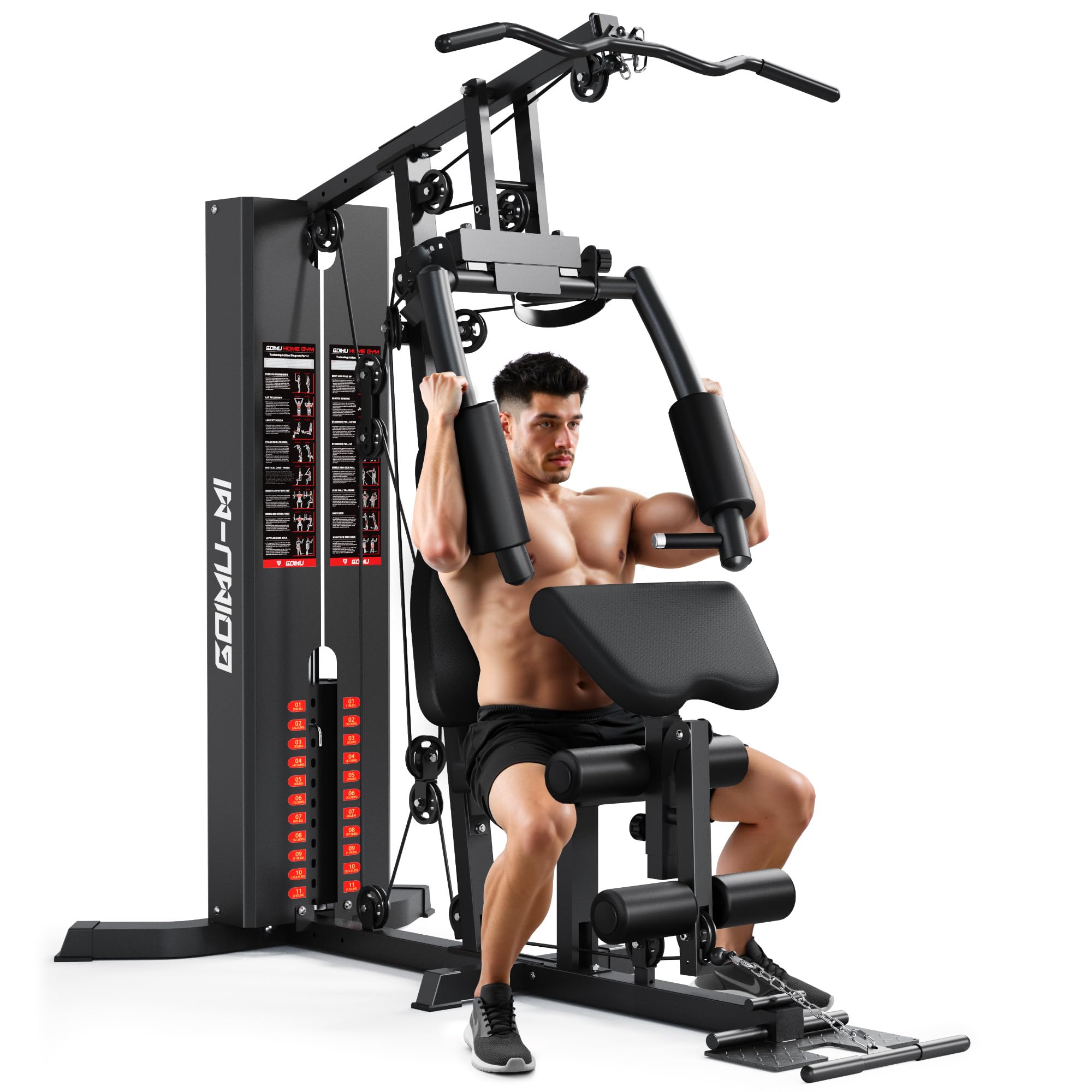 GOIMU Home Gym, M1 Workout Station with 140LBS