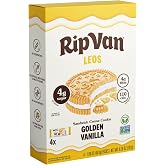 Rip Van Leos - Golden Vanilla Sandwich Cookies - Low Sugar and Low Carb Snack - Diabetic Snacks - 4 Packs of 1.69oz)