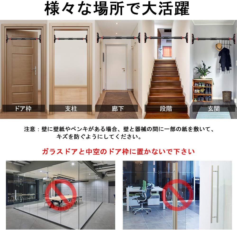 Amazon Onetwofitドアジム 懸垂棒 ネジ不要 ぶら下がり器 筋トレ どこでも懸垂 70 90 耐荷重150 説明書付き Ot160 Onetwofit 懸垂器具