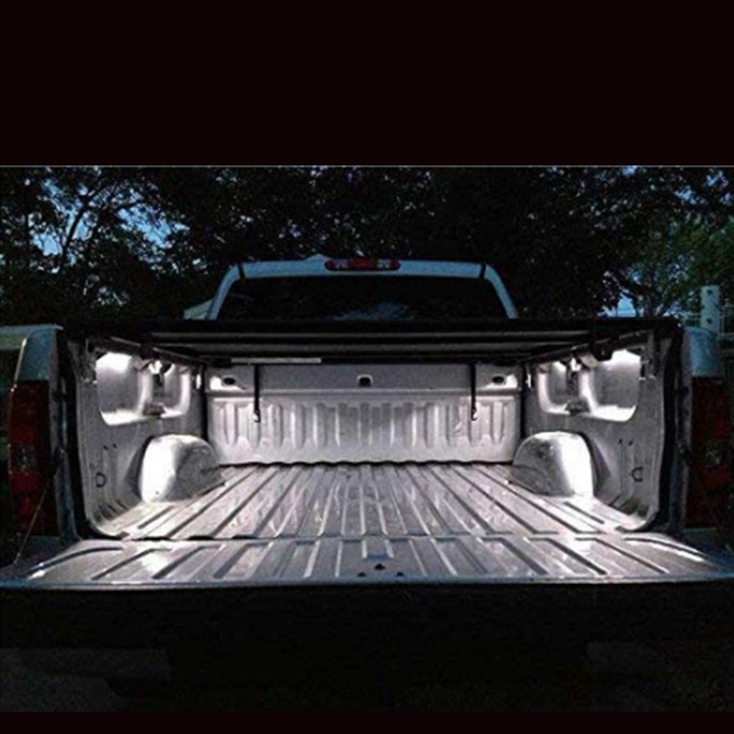 NBWDY 8 PCs 12V Led Truck Bed Light Kit,48 LEDs Cargo Truck Pickup Bed, Off Road Under Car, Foot Wells, Rail Lights Lighting Kit includes Power Switch (White): Automotive