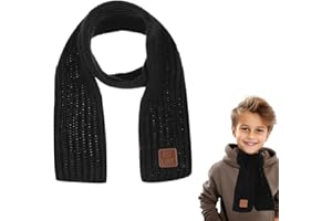 Abeillo Warm Kids Winter Knit Scarves Soft Knitted Neck Warmer Scarf Warm Scarves Wrap for Boys Girls