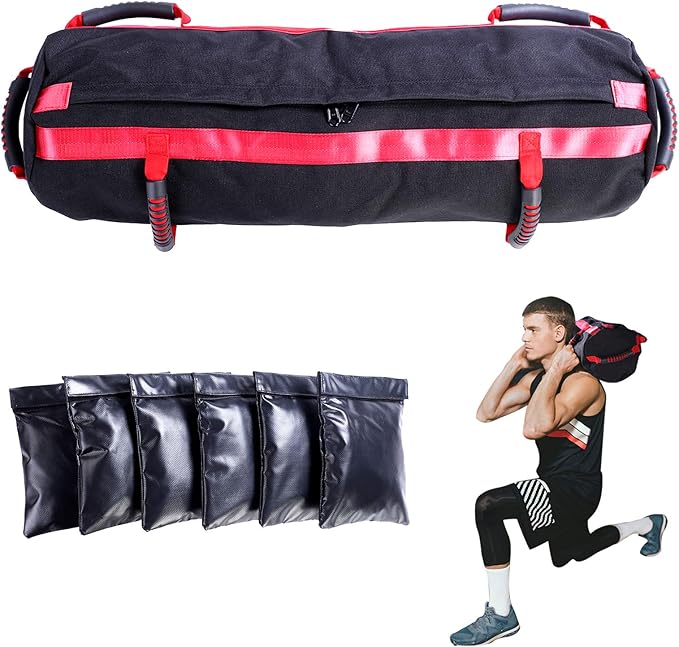 Set of 5 Weight Sand Bags Heavy Duty Workout Sandbags with Handles