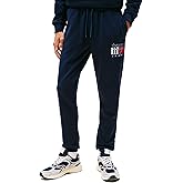 Tommy Jeans Mens Casual Cotton Jogger Sweatpants with Printed Flag Logo