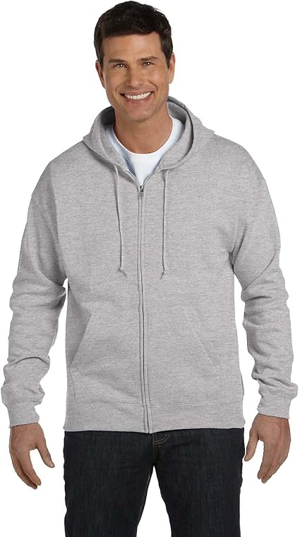hanes men's zip hoodie