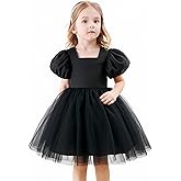 Tutu.kk Toddler Girls Casual Dress Puff Sleeve A-Line Swing Flared Party Birthday Formal Dresses 2-8 Years