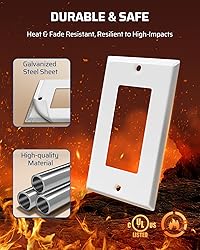 DEWENWILS Metal Wall Plates, UL Listed, Decorator