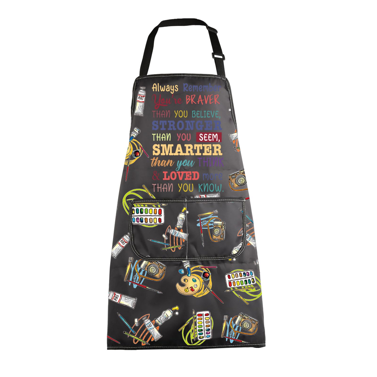 BNQL Painting Artist Apron With Pockets - Painter Gifts for Art Lover, Teacher (Art BR Apron)