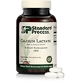 Standard Process Calcium Lactate, Bone &amp; Immune Supplement, 180 Tablets | Bone and Immune Health Supplement, Vegan, Gluten-Free, Non-Dairy, Non-Soy and Non-Grain, Bone, Joint and Health Support