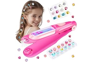 kidzkube Kids Hair Gem Stamper Kit, Bling Hair Jewels for Girls Toys, Quick Gems Hair Jeweler, Hair Styling Tool with Reusable Shining Diamonds, Birthday Gifts Toys for Girls Ages 3 4 5 6 8-12