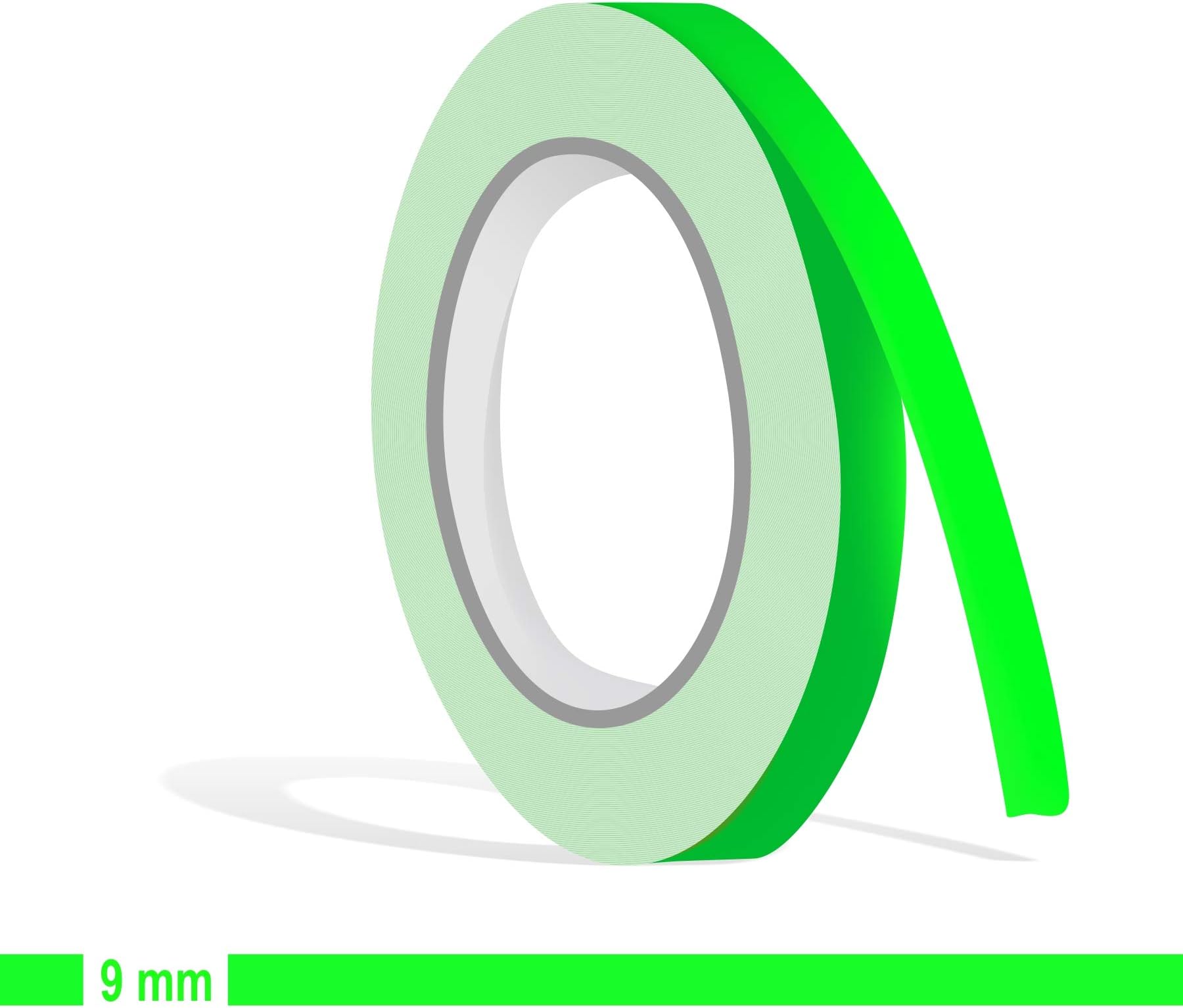 SiviwonderDecorative strips neon green in 9 mm width and 10 m length for car, boat, jet ski, model making, adhesive tape, decorative strips, neon green, fluorescent.