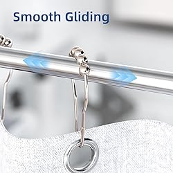 Titanker Shower Curtain Hooks Rings, Rust-Resistant