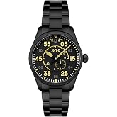 AVI-8 Men's 42mm Spitfire Type 300 Automatic Watch with Solid Stainless Steel Bracelet AV-4147