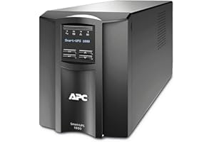 APC Smart-UPS 1000VA UPS Battery Backup with Pure Sine Wave Output (SMT1000),Black