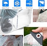 SolaDirect Clear Reinforced Tarpaulin 100GSM 2 x 3 m with 4 Ball Bungees view 7