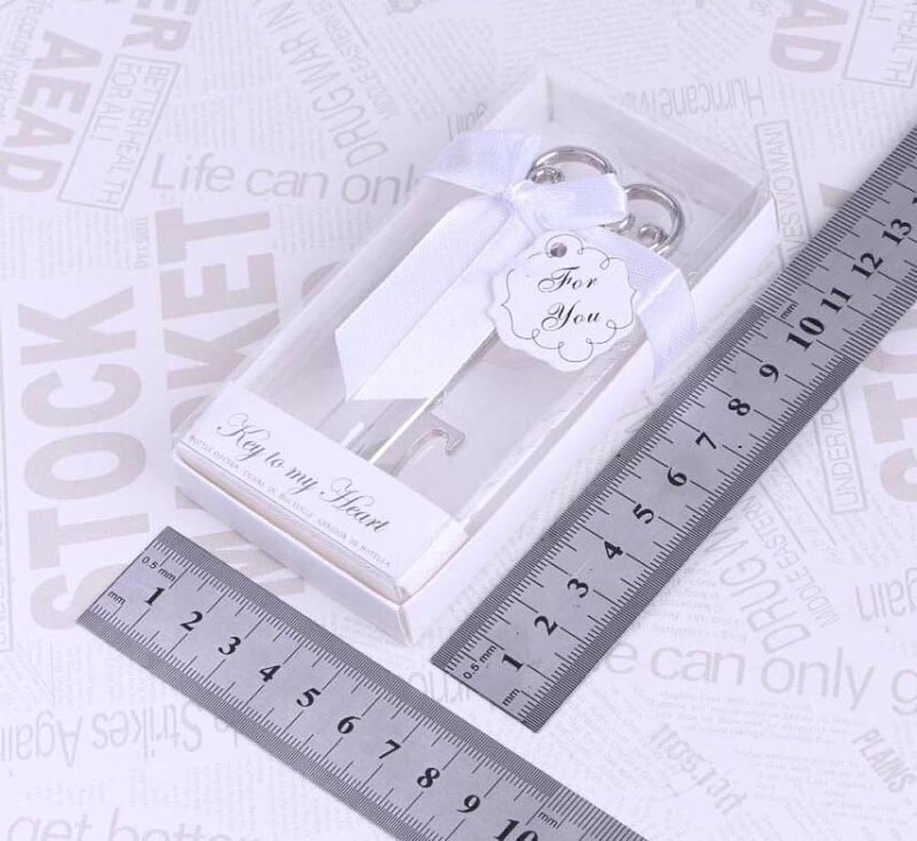 Awtlife 30 apribottiglie a forma di cuore con etichette e biglietti trasparenti per feste di matrimonio, regali di Natale