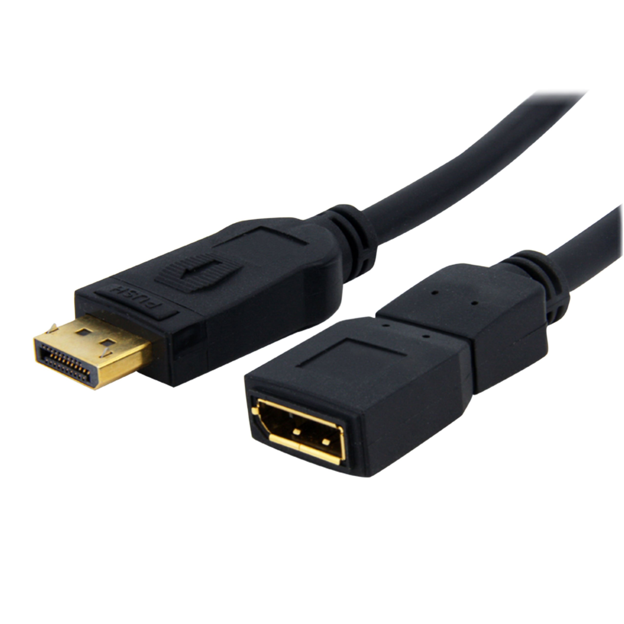StarTech.com 6 ft DisplayPort Video Extension Cable - M/F - 6ft DP Cable - 6ft DisplayPort Cable (DPEXT6L), Black