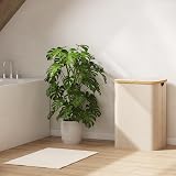 Lifewit 80L Laundry Basket with Lid Bamboo Handles Beige 80L Removable Bag view 8