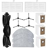 MENGLGUOJI Replacement Accessories Kit for Vyzzle E20 Robot Vacuum | Parts Include 1 Main Brushes 4 Side Brushes 3 Mop Pads 2 Filters 3 Dust Bags Attachments