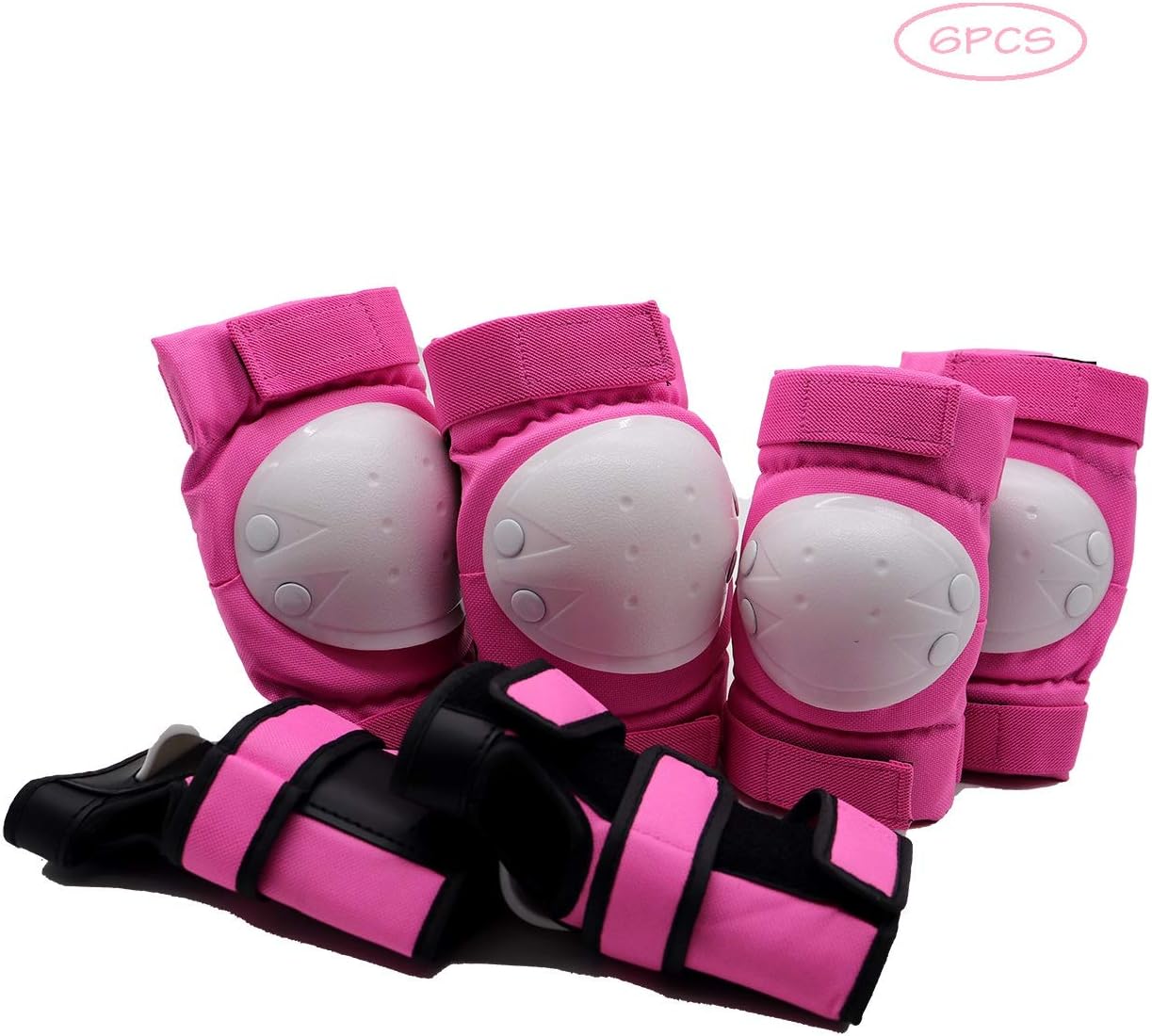 QiSa Kids & Adults Knee and Elbow Pads with Wrist Guards Protective Gear Set : Sports & Outdoors