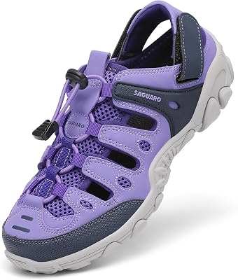 Sandalias Trekking Mujer Ligeras Transpirables, Morado 37