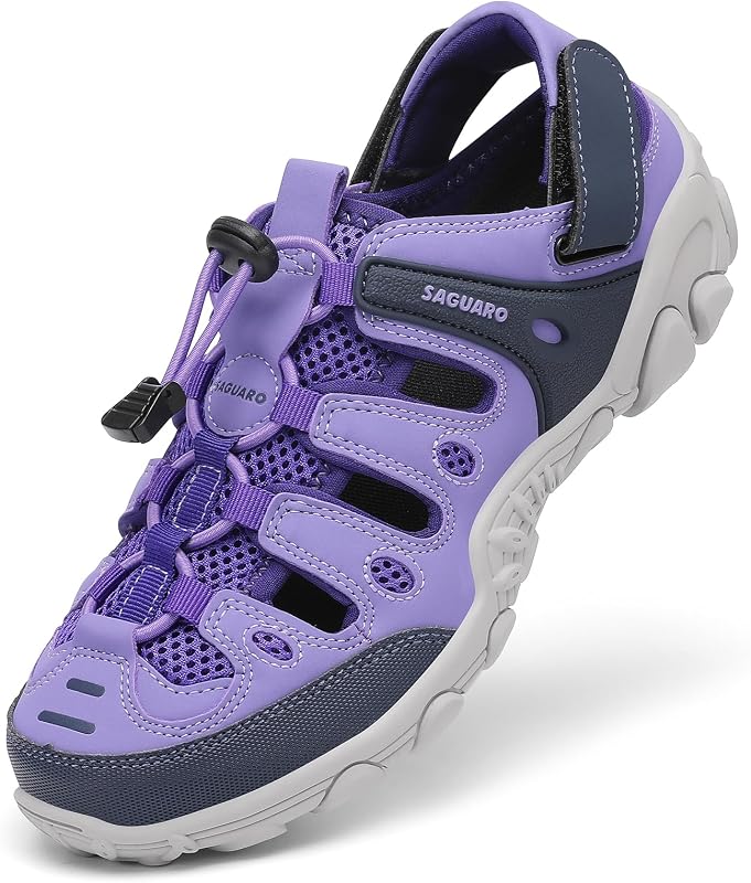 Sandálias de trekking femininas leves e respiráveis, Roxo 37