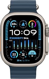 Apple Watch Ultra 2 GPS Cellular 49mm Titanium Blue Ocean Band view 2