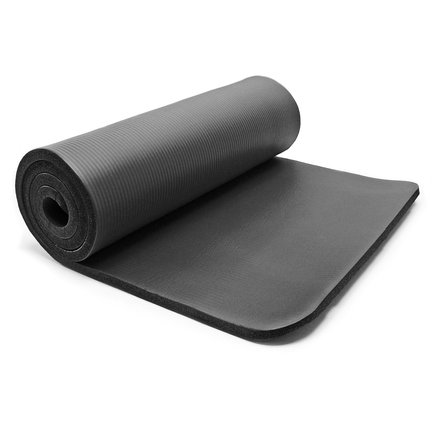 Esterilla yoga negro 180x60x1.5cm colchoneta suelo gimnasia ...